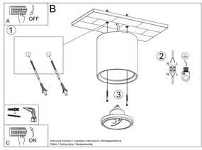 Sollux SL.0841 - Bodové svietidlo KALU 1xGU10/ES111/40W/230V