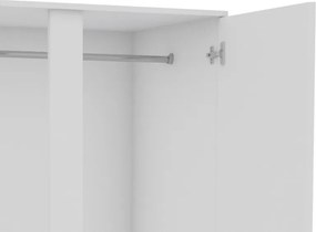 Šatníková skriňa Carlos, biela, 100 cm