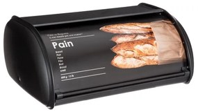Kovový chlebník Pain 5Five 6319, čierna matná
