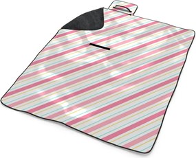 Sablio Plážová deka Štvorfarebné pruhy: 200x140 cm