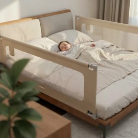 Bezpečnostná zábrana na posteľ Cover 44 béžová 140 cm