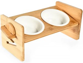 Tutumi Tutumi, keramická miska pre zvieratá na bambusovom stojane 331726A, HOM-02873