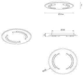 Lucide 44113/30/02 - LED Stropné svietidlo ANDREAS LED/30W/230V zlatá