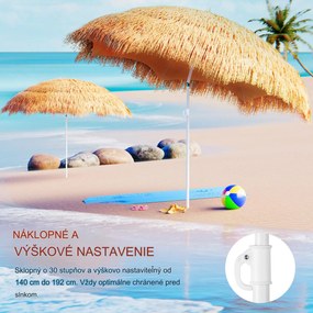 InternetovaZahrada Slnečník Hawaii Ø160 cm - prírodný