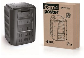 Kompostér, 220 l, čierna