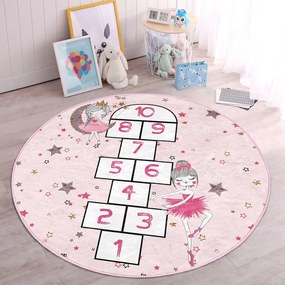 Ružový detský koberec ø 120 cm Comfort – Mila Home