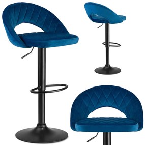 Barová stolička s operadlom Meva | modrá