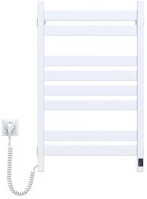 Kúpeľňový rebríkový radiátor s termostatom LARGO 432W/230V 80,6 cm IP44 biely ľavý