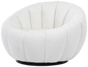 BONTEC Otočné kreslo, sivá látka, AK-341 GREY2 Farba: Biela