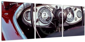 Obraz - Detail automobilu (s hodinami) (90x30 cm)