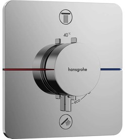 HANSGROHE ShowerSelect Comfort Q termostat pod omietku pre 2 spotrebiče, so zabudovanou bezpečnostnou kombináciou podľa EN1717, chróm, 15586000