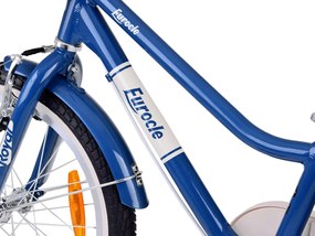 RoyalBaby Roztomilý mestský detský bicykel s košíkom Eurocle 18 palcov RB18B-38 modrý