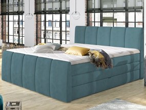 Posteľ boxspring Fresco 180x200 cm, petrolejová látka