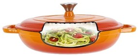 Silvercrest®  Liatinová servírovacia panvica, Ø 30 cm (oranžová)  (100393085)