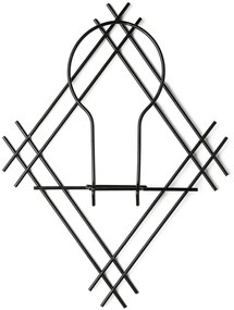 NÁSTENNÝ DRŽIAK NA KVETINÁČ EVELIN 41X31X26 CM ČIERNA