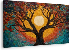 Obraz - Slnko v korune stromu života (90x60 cm)