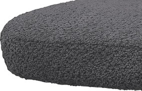 Otočná jedálenská stolička Beatris, tmavo šedá štruktúrovaná látka