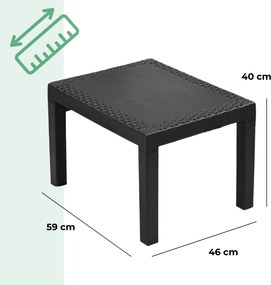 Záhradný set FOREST, 3-dielny, antracitová I.P.A.E-Progarden