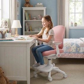 Detská rastúca stolička Neoseat KIDDY ONE — látka, ružová