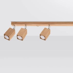 Sollux SL.1039 - Bodové svietidlo KEKE 6xGU10/40W/230V dub