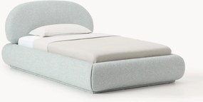 Buklé čalúnená jednolôžková posteľ s úložným priestorom Alba