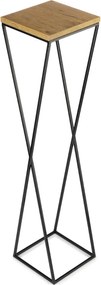STOJAN NA KVETINÁČ LOFT6 100X24X24 CM ČIERNA/HNEDÁ