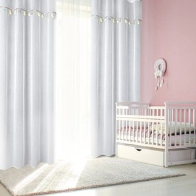 DETSKÁ ZÁCLONA NA KRÚŽKOCH KIDS 1 140X250 CM BIELA