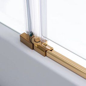 BPS-koupelny Štvorcový sprchový kút KZ1390A GL 80x80 zlatá/transparent - bez vaničky