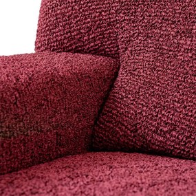 Bielastické poťahy VITTORIA bordó kreslo s drevenými rúčkami (š. 40 - 70 cm)