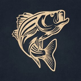 DUBLEZ | Drevený obraz ryby na stenu - Ostriež