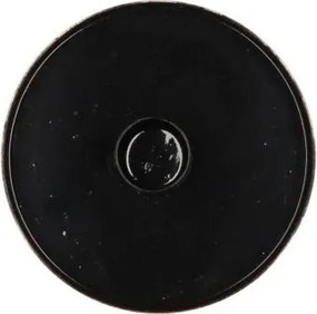 Čierno - zlatý antik kovový svietnik Marrakech black - Ø 10*2,5 cm