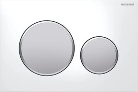 Geberit Sigma20, ovládacie tlačidlo Sigma20, biela/chróm matný, 115.882.KL.1