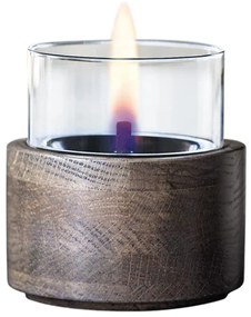 Lotus Oak svietnik hnedý 12 cm