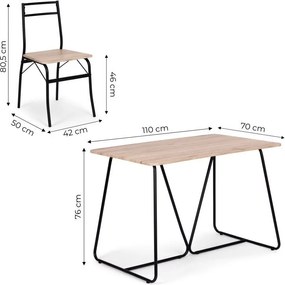 Sada nábytku do jedálne, kuchyne, stôl, 4 stoličky PARIS