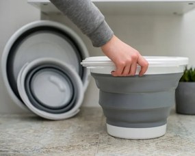 Skladacie vedro, kýbel, vedro silikónové KEMP (12 l)