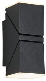 Searchlight 36170BK - LED vonkajšie nástenné svietidlo MONTANA 2xLED/6W/230V IP44