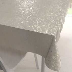 Biante Zamatový obdĺžnikový obrus Isabela IBL-001 Gold Design krémový 80x120 cm