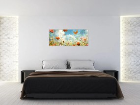 Obraz - Motýle na letnej lúke (120x50 cm)