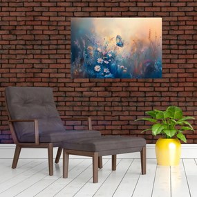 Obraz - Lúka s motýľom (90x60 cm)