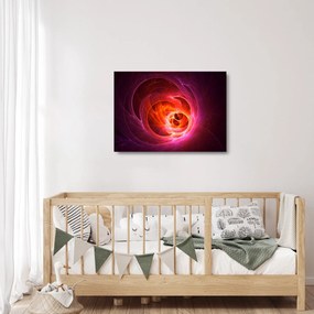 Moderný sklenený obraz ružovej abstrakcie (70x50 cm)