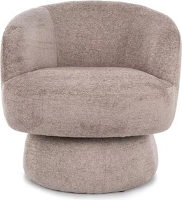 Otočné dizajnové kreslo COSMIC RAVEN, tmavobéžové