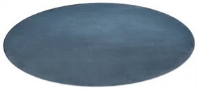 Koberec okrúhly prateľný POSH Shaggy, plyšový, Hrubý, protišmykový, modrý Veľkosť: kruh 100 cm