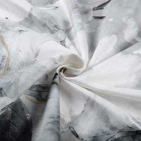 Biante Zamatový štvorcový obrus Tamara TMR-006 Designové kvety na sivom 100x100 cm