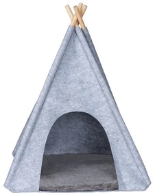 Svetlosivý teepee stan pre domácich maznáčikov Wenko