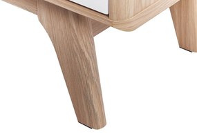 TV stolík svetlé drevo/biela BUFFALO Beliani