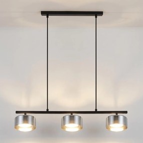 Brilagi - Závesný luster na lanku AURA LUX 3xGX53/30W/230V čierna/dymová