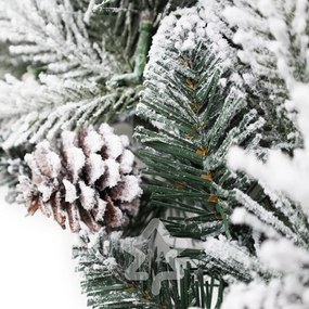 Vianočný veniec Zasnežený 50 LED 60 cm