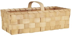 Ib Laursen Drevený košík Oblong Braided Chip Wood
