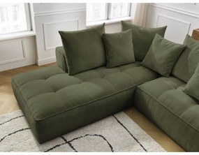 Zelená ženilková rohová pohovka (ľavý roh/do L) Whesley – Bobochic Paris