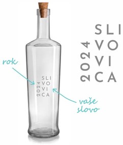 Pieskovaná fľaša Olea Piede Slivovice 2, 0,7 l